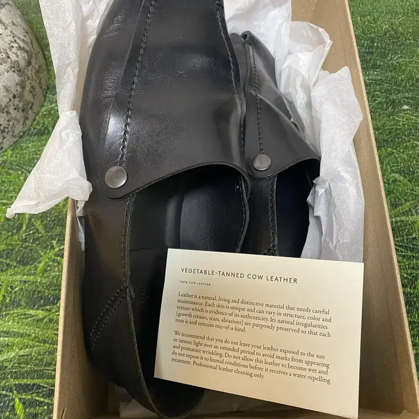 [BUNJANG] LEMAIRE Leather Mule 265 / LEMAIRE 르메르 블랙 레더 뮬 265 베지터블 소가죽