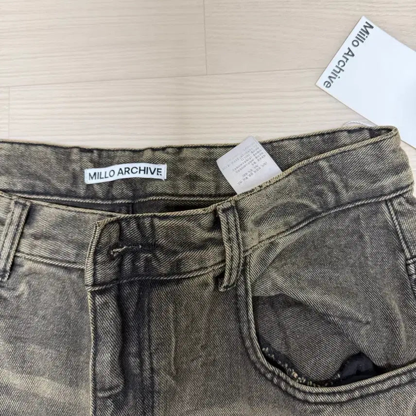 [BUNJANG] Millo Archive Reflect Curved Pants L Washed Brown / 밀로아카이브 리플렉트 커브드 팬츠 L 워시드브라운