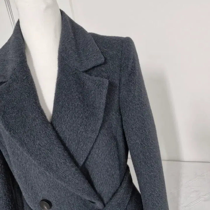 [BUNJANG] Maje Lamacoat Dark Gray Coat / 마쥬 라마코트 슬림55