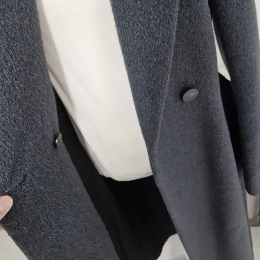 [BUNJANG] Maje Lamacoat Dark Gray Coat / 마쥬 라마코트 슬림55