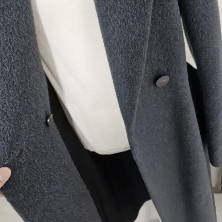 [BUNJANG] Maje Lamacoat Dark Gray Coat / 마쥬 라마코트 슬림55