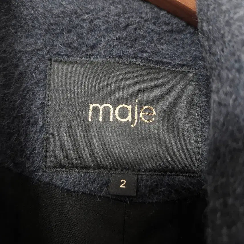 [BUNJANG] Maje Lamacoat Dark Gray Coat / 마쥬 라마코트 슬림55