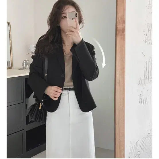 [BUNJANG] Slow and Simple Enough Crop Jacket / 슬로우앤드 이너프 크롭자켓