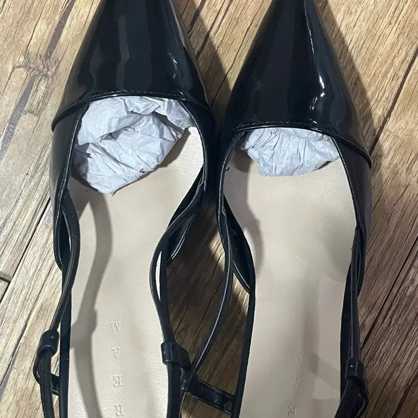 [BUNJANG] Black Leather High Heels / 블랙 가죽 하이힐