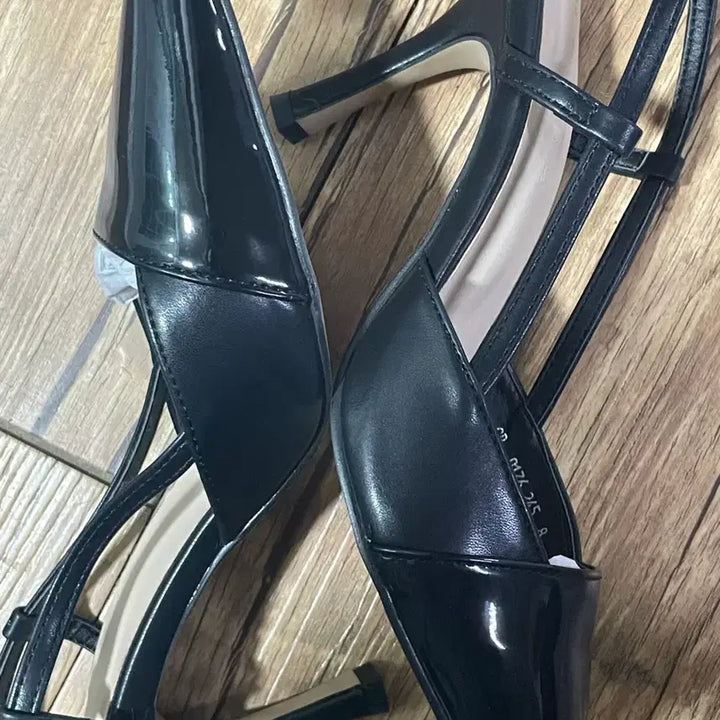 [BUNJANG] Black Leather High Heels / 블랙 가죽 하이힐