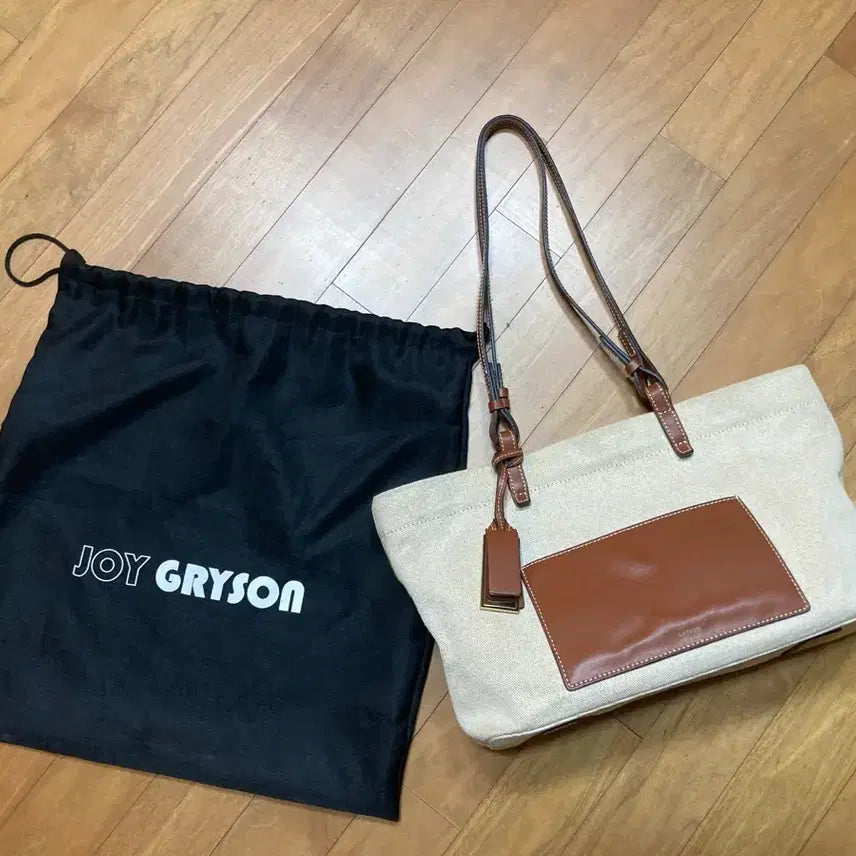 [BUNJANG] Joy Gryson Canvas Shoulder Bag / 조이그라이슨 캔버스 숄더백 택포 4만원