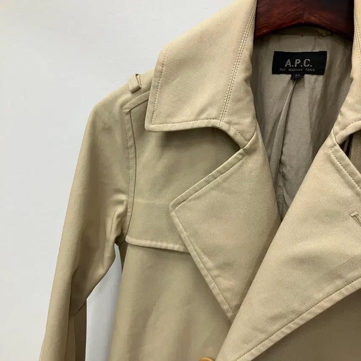 [BUNJANG] A.P.C. Beige Gabardine Trench Coat / A.P.C 아페쎄 베이지 개버딘 트렌치 코트