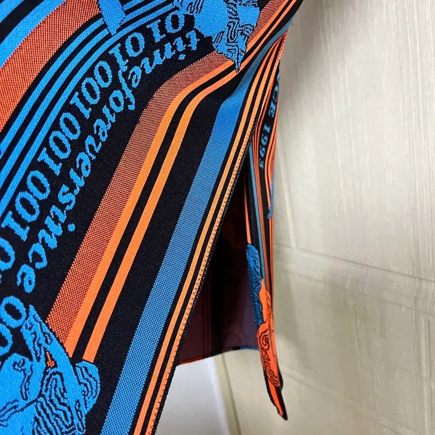 [BUNJANG] TIME Lettering Flower Pattern Knit Skirt 55 / 타임 TIME 레터링 플라워 패턴 니트 스커트 55 (정품)