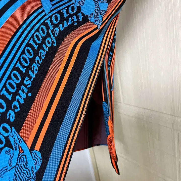 [BUNJANG] TIME Lettering Flower Pattern Knit Skirt 55 / 타임 TIME 레터링 플라워 패턴 니트 스커트 55 (정품)