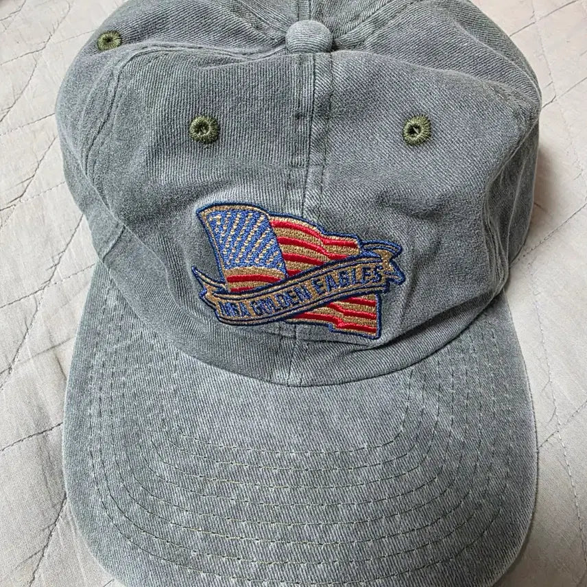 [BUNJANG] NRA Vintage Golden Eagle 6-Panel Washed Ball Cap / [OS] 빈티지 NRA 플래그 골든 이글 6패널 볼캡 ver 워싱
