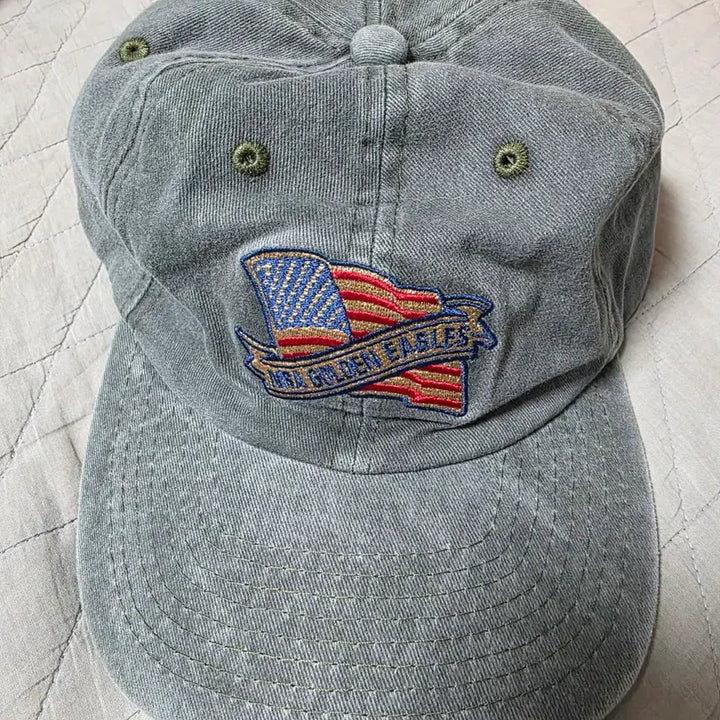 [BUNJANG] NRA Vintage Golden Eagle 6-Panel Washed Ball Cap / [OS] 빈티지 NRA 플래그 골든 이글 6패널 볼캡 ver 워싱