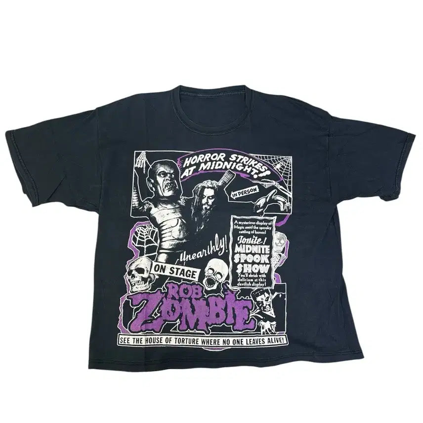 [BUNJANG] ROB ZOMBIE Midnight Spookshow T-Shirt L / 빈티지 00s 롭좀비 ROB ZOMBIE 미드나잇 스푹쇼 티셔츠 L