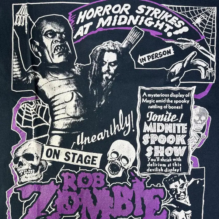 [BUNJANG] ROB ZOMBIE Midnight Spookshow T-Shirt L / 빈티지 00s 롭좀비 ROB ZOMBIE 미드나잇 스푹쇼 티셔츠 L