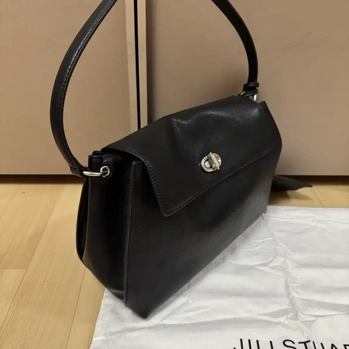 [BUNJANG] Jill Stuart AUBE Leather Shoulder Bag / 질스튜어트 AUBE 가죽 숄더백 블랙 가방