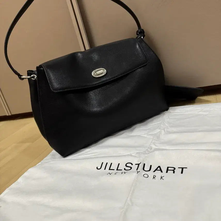 [BUNJANG] Jill Stuart AUBE Leather Shoulder Bag / 질스튜어트 AUBE 가죽 숄더백 블랙 가방