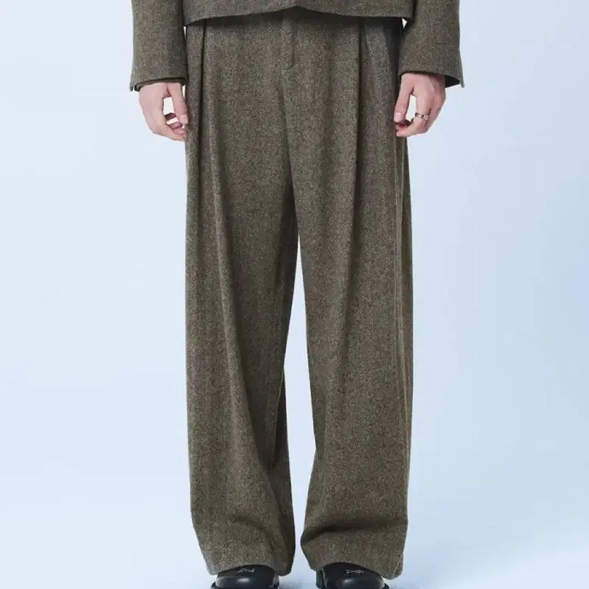 [BUNJANG] Martin Plan Twill Wool Wide Pants Beige / 마틴플랜 트윌 울 와이드 팬츠 슬랙스 베이지