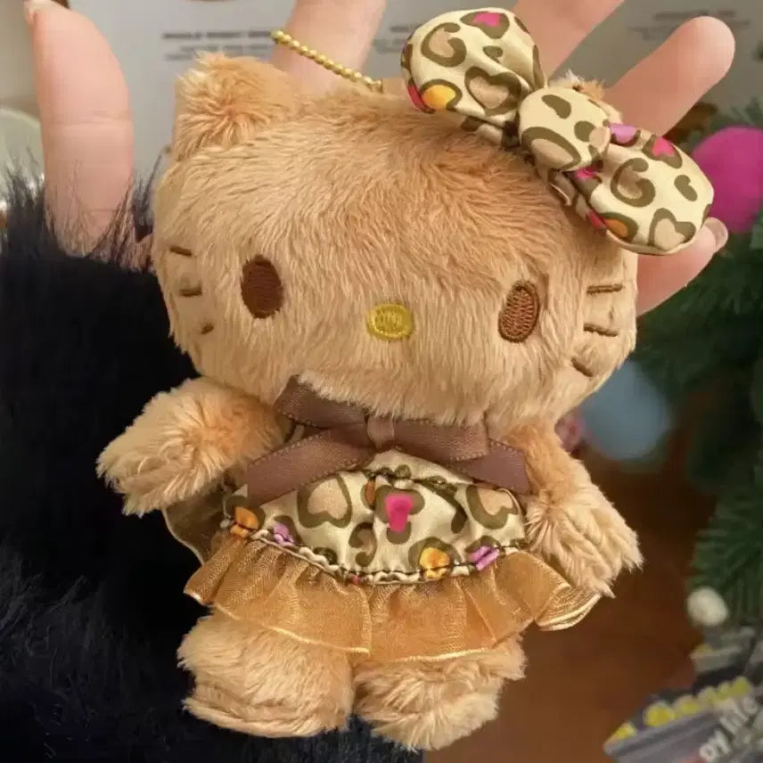 [BUNJANG] Hello Kitty Leopard Print Doll Keyring / 헬로키티 레오파드 인형 키링 새상품
