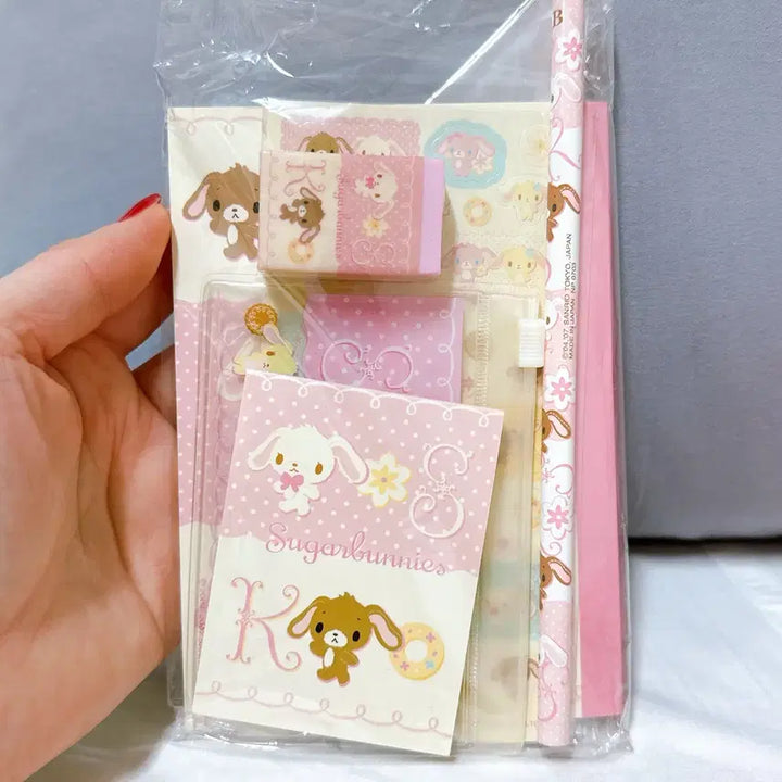 [BUNJANG] Sanrio Sugar Bunnies Stationery Set / 산리오 고전 슈가바니즈 바인더 + 문구세트