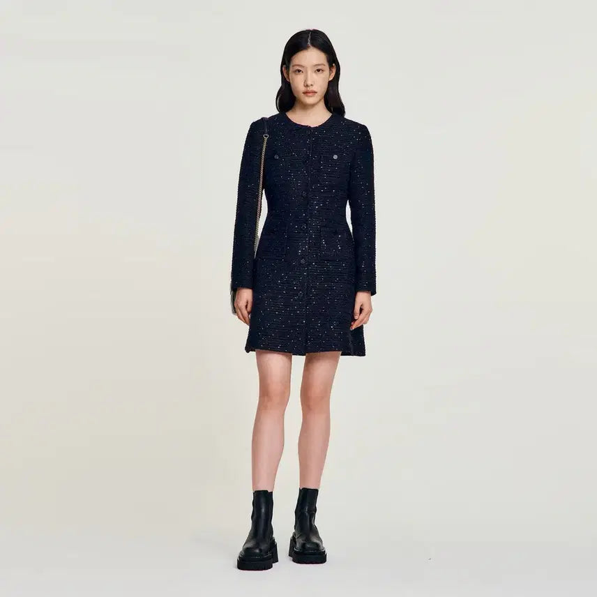 [BUNJANG] Sandro Sequin Mini Dress / 산드로 스팽글 원피스 36