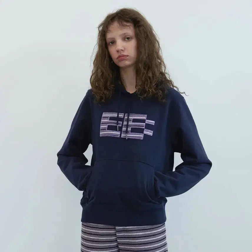 [BUNJANG] ENZOBLUES Pixel Logo Clumpy Hoodie / 엔조블루스 픽셀 로고 클럼피 후디