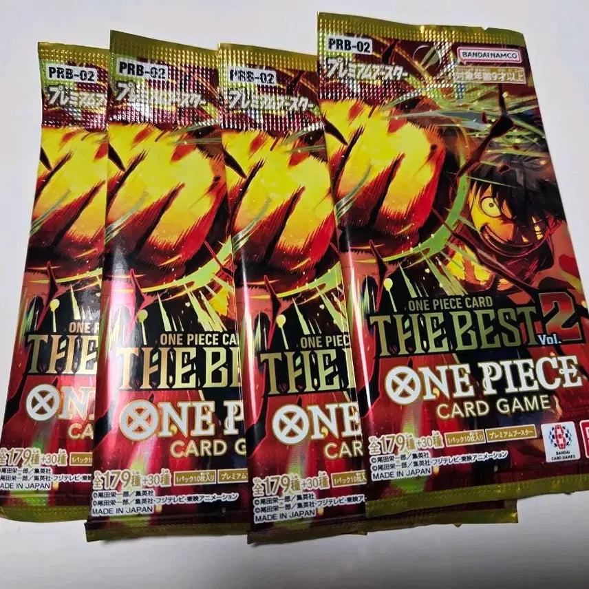 [BUNJANG] One Piece Card The Best Vol.2 Booster Pack Bundle / 원피스카드 더베스트 vol.2 부스터 낱팩 4개 일괄