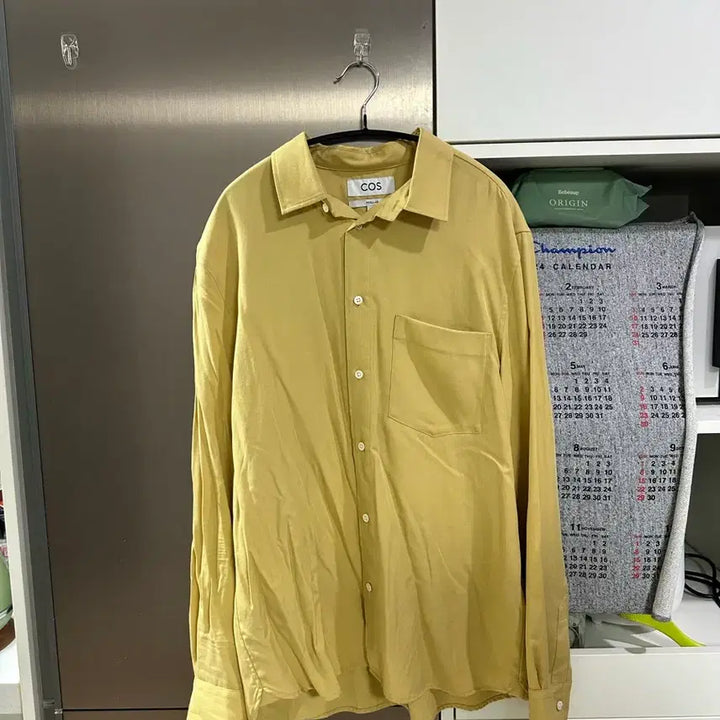 [BUNJANG] COS Yellow Regular Fit Shirt / COS 코스 옐로우 셔츠 레귤러핏
