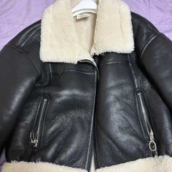 [BUNJANG] The Green Lab Black Faux Shearling Coat / 더그린랩 무스탕