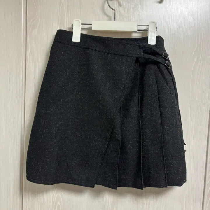 [BUNJANG] ARTID Wool Blend Belted Wrap Skirt - Charcoal / (새상품)ARTID 아티드 울 랩 벨티드 스커트 S 차콜
