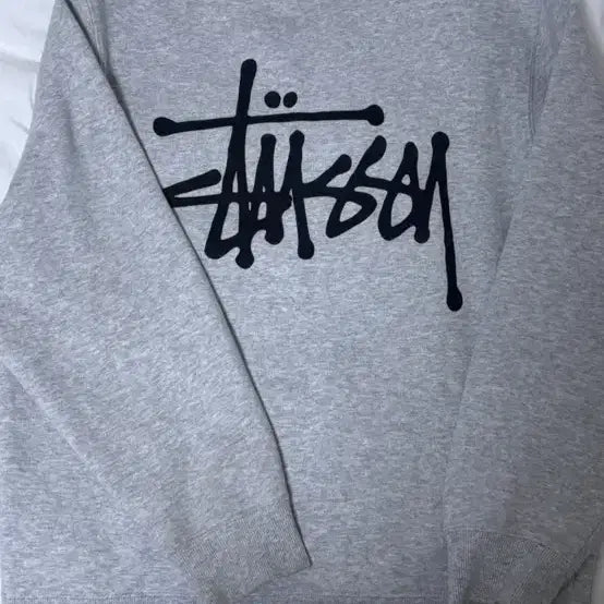 [BUNJANG] Stussy Stock Logo Gray Sweatshirt / 스투시 스탁 로고 맨투맨 회색
