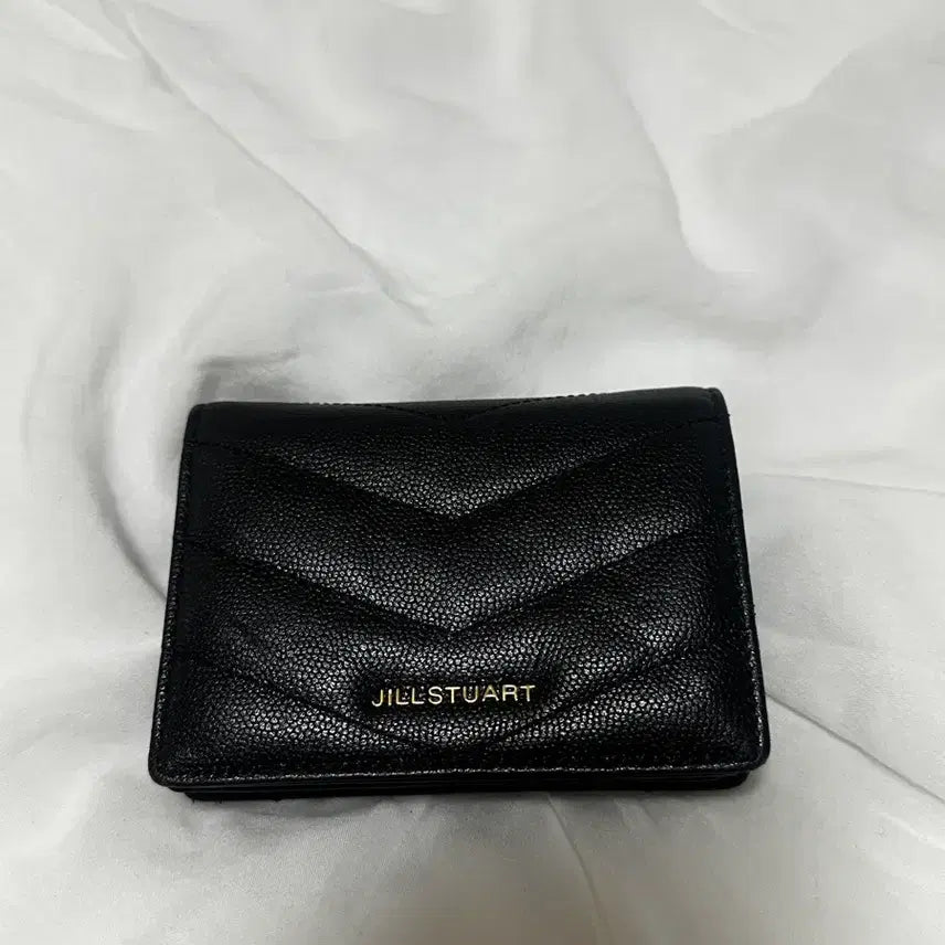 [BUNJANG] Jill Stuart Quilted Black Bifold Wallet / 질스튜어트 반지갑