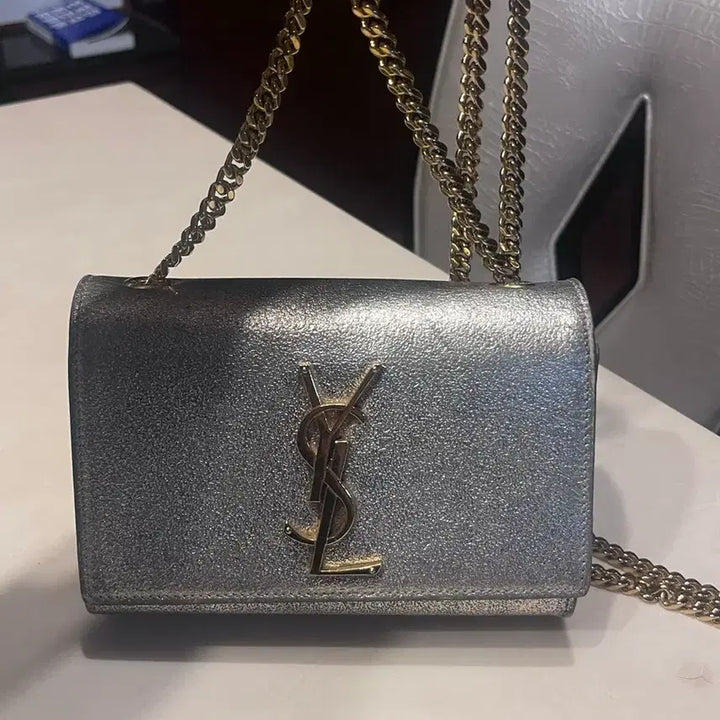 [BUNJANG] Saint Laurent Kate Bag Small Silver Chain Bag / (정품) 생로랑 케이트백 실버 급처
