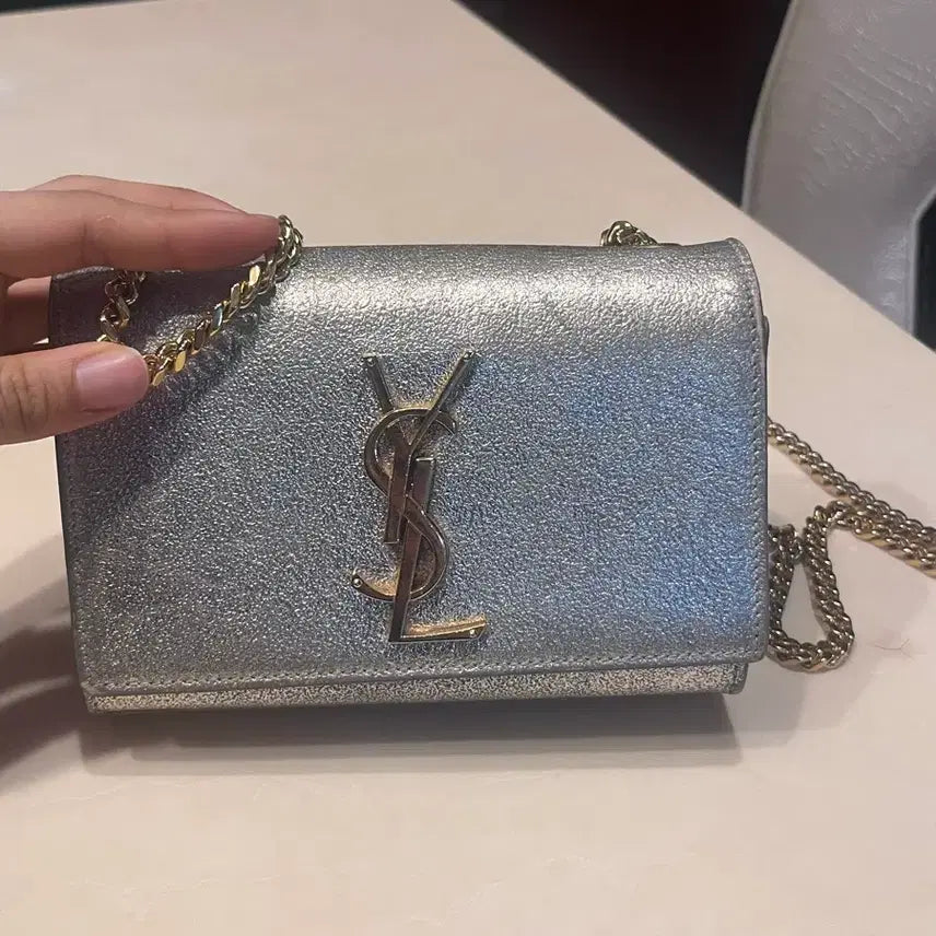 [BUNJANG] Saint Laurent Kate Bag Small Silver Chain Bag / (정품) 생로랑 케이트백 실버 급처