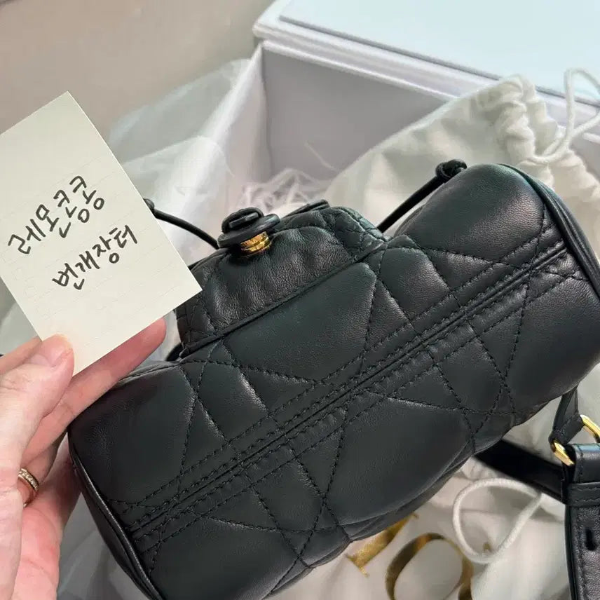 [BUNJANG] Dior Caro Backpack Small Black / 디올 카로 백팩 스몰 블랙 (풀박스,인보이스포함)