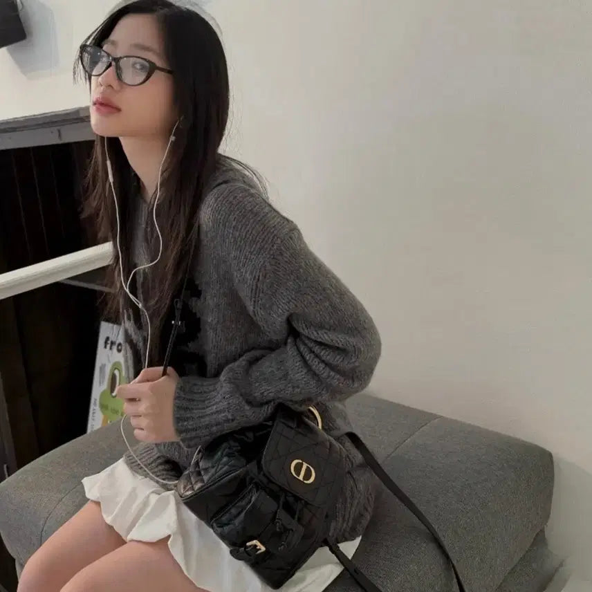 [BUNJANG] Dior Caro Backpack Small Black / 디올 카로 백팩 스몰 블랙 (풀박스,인보이스포함)