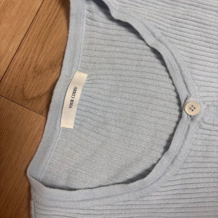 [BUNJANG] Code:U Rose Cardigan Sky Blue / 코드유 로즈가디건 스카이블루