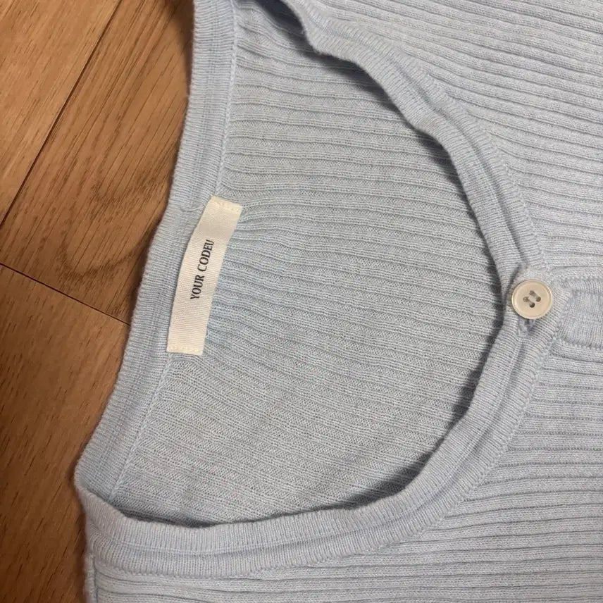 [BUNJANG] Code:U Rose Cardigan Sky Blue / 코드유 로즈가디건 스카이블루