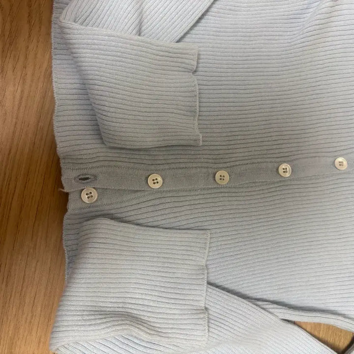 [BUNJANG] Code:U Rose Cardigan Sky Blue / 코드유 로즈가디건 스카이블루