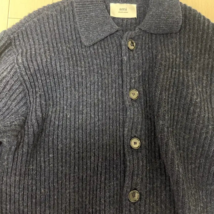 [BUNJANG] Ami Pocket Button-Up Cardigan - Navy / ami 포켓 버튼업 가디건- 네이비