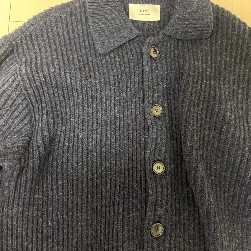 [BUNJANG] Ami Pocket Button-Up Cardigan - Navy / ami 포켓 버튼업 가디건- 네이비