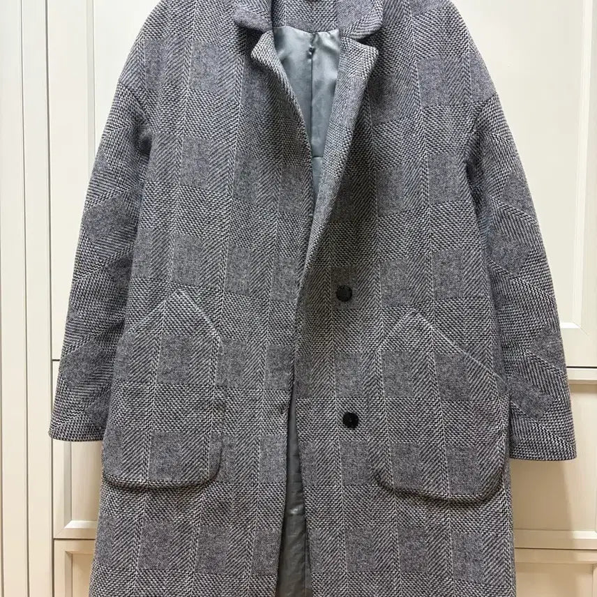 [BUNJANG] Benetton Herringbone Check Coat / 베네통 체크코트