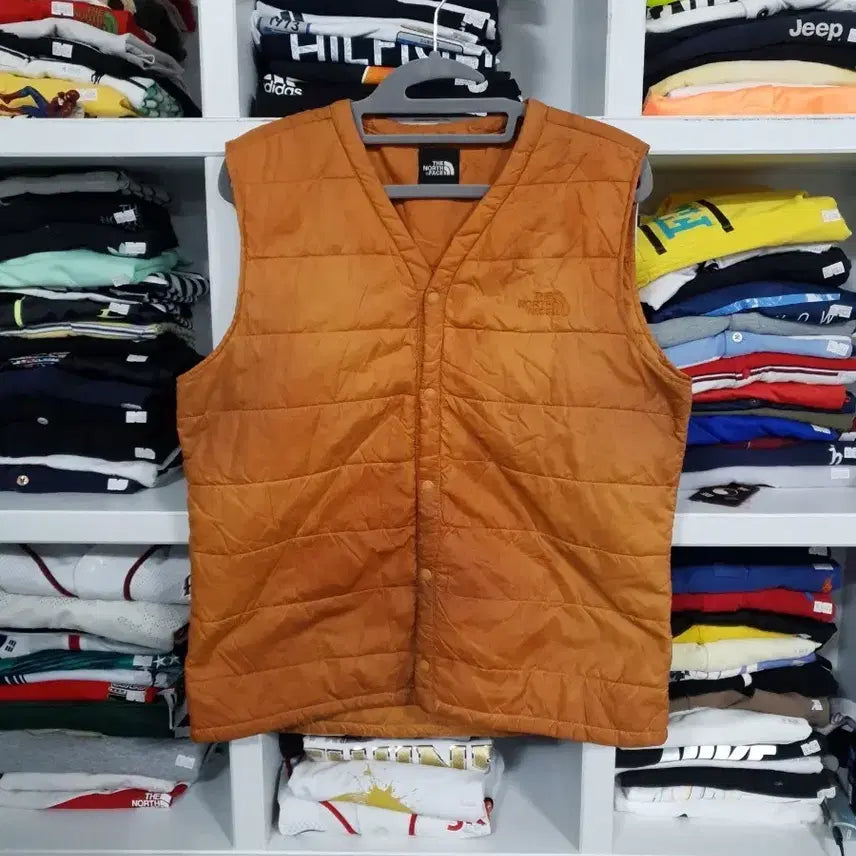 [BUNJANG] The North Face 100 Orange Lightweight Padded Vest / 노스페이스 100 오렌지 경량 패딩 조끼