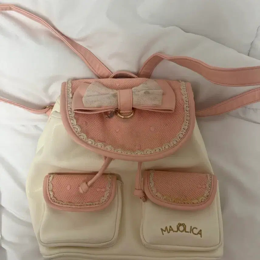 [SOLD OUT] 고전 히메갸루 오네갸루 MAJOLICA 핑크 리본 미니백팩