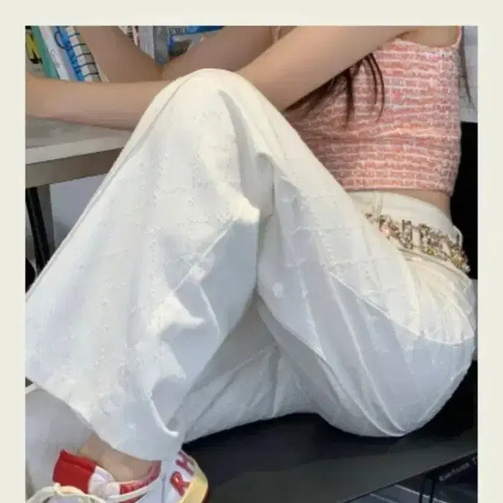 [BUNJANG] 서쿠키 화이트 체크진 xs / 서쿠키 화이트 체크진 xs