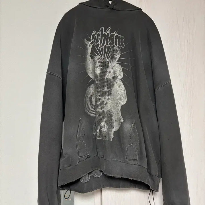 [BUNJANG] SKISM INDUCING PSYCHE Hoodie Charcoal L / L) 스키즘인듀싱 PSYCHE 후드 차콜