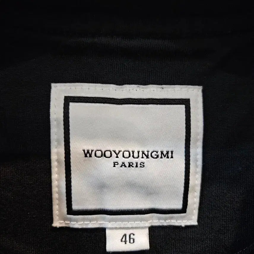 [BUNJANG] Wooyoungmi Back Logo Printed T-shirt Black / [정품/25SS/46사이즈] 우영미 백로고 프린팅 반팔티셔츠 블랙 검정