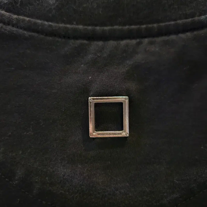 [BUNJANG] Wooyoungmi Back Logo Printed T-shirt Black / [정품/25SS/46사이즈] 우영미 백로고 프린팅 반팔티셔츠 블랙 검정