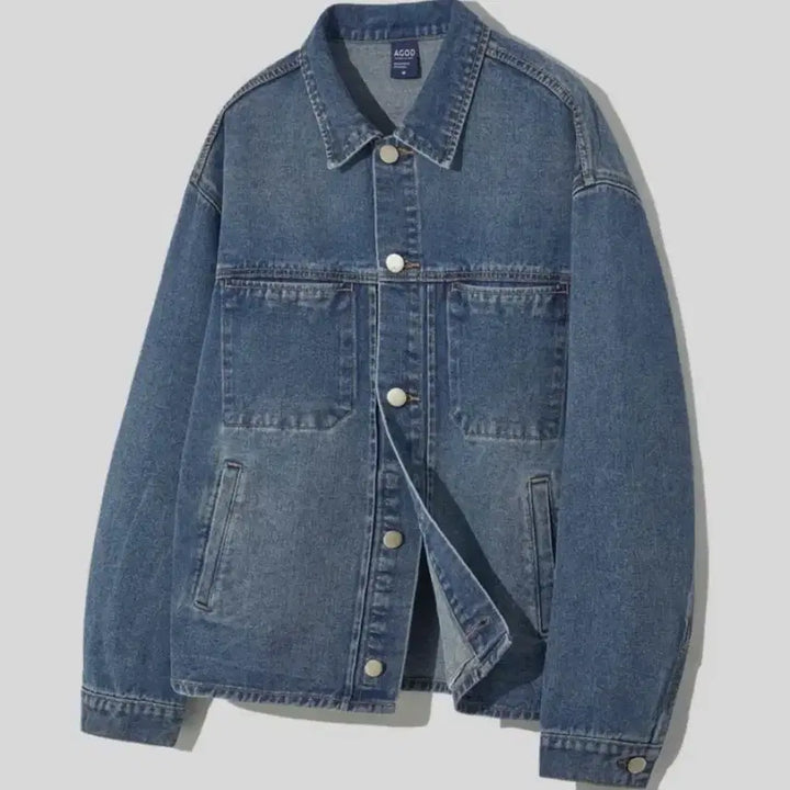 [BUNJANG] AGE-ODD Washing Crop Jacket M / 에이지오디 워싱 크롭자켓 M