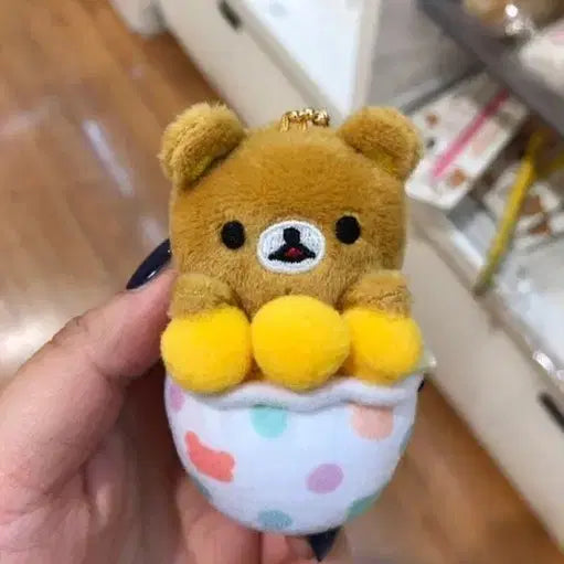 [BUNJANG] Rilakkuma Easter Egg Ver. Plush Keychain / 리락쿠마 인형 키링 부활절 에그 ver.