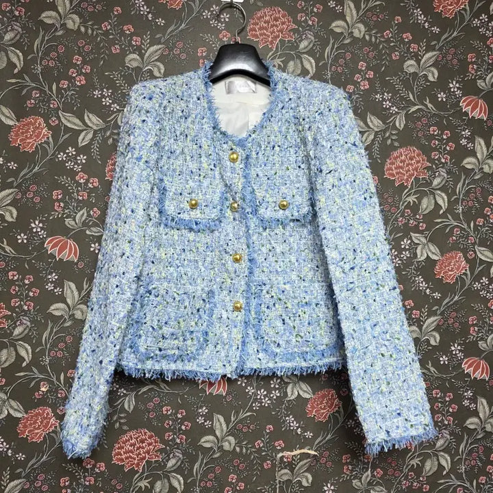 [BUNJANG] Dedear Blue Tweed Jacket / dedear여성트위드 블루 금장 자켓F