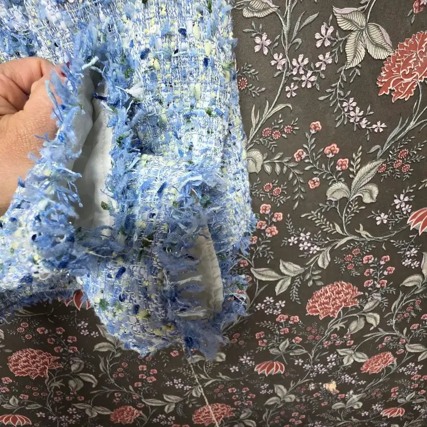 [BUNJANG] Dedear Blue Tweed Jacket / dedear여성트위드 블루 금장 자켓F